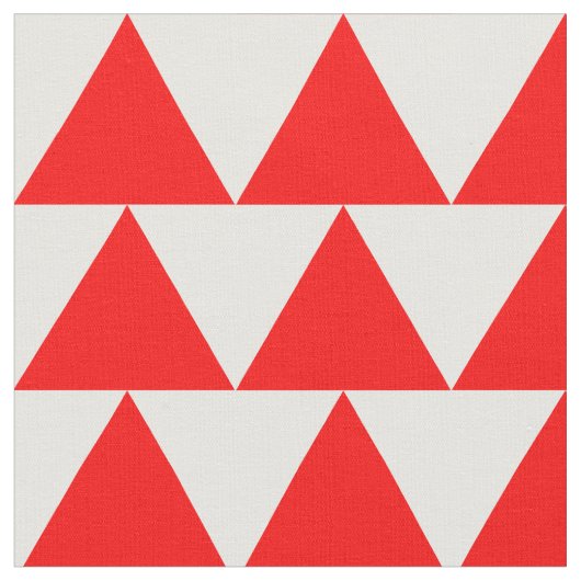 赤シンプル三角形パターン ファブリック (クローズアップ)