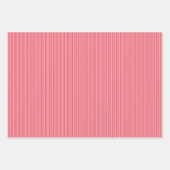 赤シンプル白スモールストライプクリスマス ラッピングペーパーシート (正面)