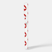 赤シンプル白バレーボールのパタモノグラムのーン Case-Mate iPhoneケース (裏面 / 左)