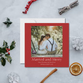 赤シンプル結婚したと新メリー婚 シーズンカード