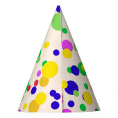 赤シンプル緑モダン水玉模様誕生会 パーティーハット (裏面)