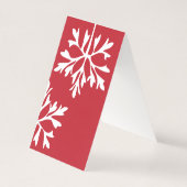 赤シンプル背景の雪の結晶 (裏面)