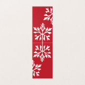 赤シンプル背景の雪の結晶 (外部フラット)