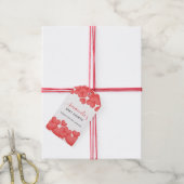 赤シンプル色の甘い赤ちゃんシャワー ギフトタグ (より糸付き)