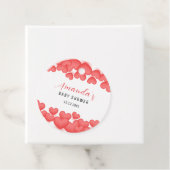 赤シンプル色の甘い赤ちゃんシャワー フェイバータグ (インサイチュ)