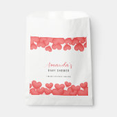 赤シンプル色の甘い赤ちゃんシャワー フェイバーバッグ (正面)