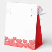 赤シンプル色の甘い赤ちゃんシャワー フェイバーボックス (裏面)