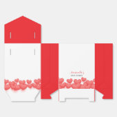 赤シンプル色の甘い赤ちゃんシャワー フェイバーボックス (見開き)