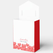 赤シンプル色の甘い赤ちゃんシャワー フェイバーボックス (見開き)