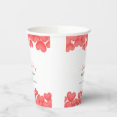 赤シンプル色の甘い赤ちゃんシャワー 紙コップ (左)