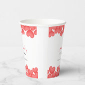 赤シンプル色の甘い赤ちゃんシャワー 紙コップ (右)