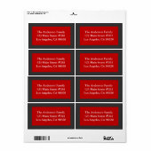 赤シンプル色 ラベル (フルシート)