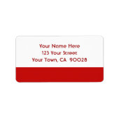 赤シンプル色 ラベル (正面)