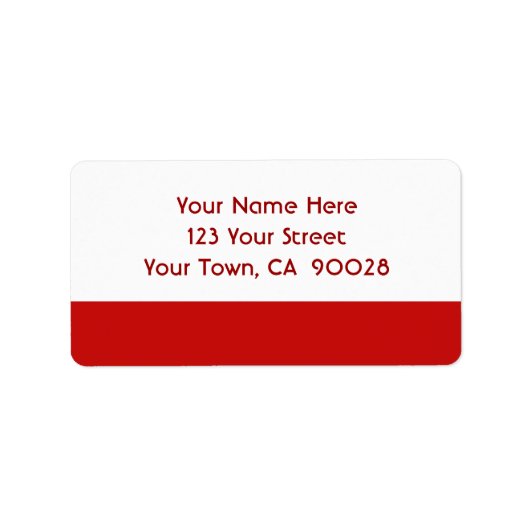 赤シンプル色 ラベル (正面)