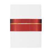 赤シンプル色 招待状ベリーバンド (裏面例)