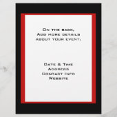 赤シンプル黒縁ど チラシ (裏面)