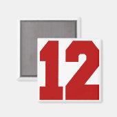 赤ジャージー番号12 マグネット (正面/裏面)