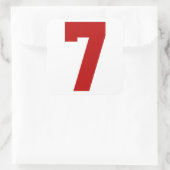 赤ジャージー番号7 スクエアシール (バッグ)