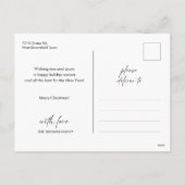 赤ジョイ平和ラブクリスマスミニマルファミリー名 シーズンポストカード (裏面)