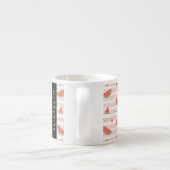 赤スイカ、ハート、ストライプお名前 エスプレッソカップ (裏面)