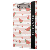 赤スイカ、ハート、ストライプお名前 クリップボード (左)