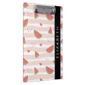 赤スイカ、ハート、ストライプお名前 クリップボード (右)