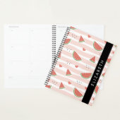 赤スイカ、ハート、ストライプお名前 プランナー手帳 (ディスプレー)