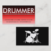 赤スウォッチドラマー 名刺 (正面/裏面)