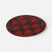 赤スカルとゴシックブラック ペーパープレート (アングル)