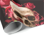 赤スカルとゴシックブラック ラッピングペーパー (ロールコーナー)