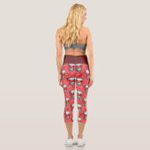 赤スカルひまわりシリーズデザイン13 カプリレギンス (裏面)