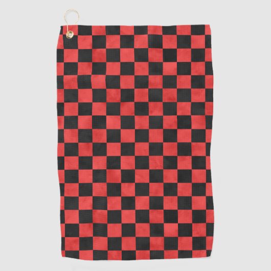 赤スカルひまわりシリーズデザイン5 ゴルフタオル (正面)