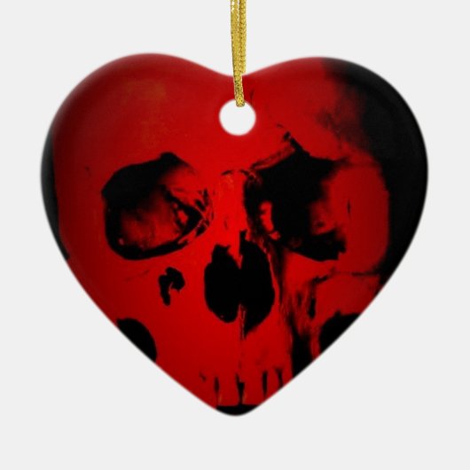 赤スカル セラミックオーナメント (正面)