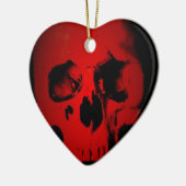 赤スカル セラミックオーナメント (左)