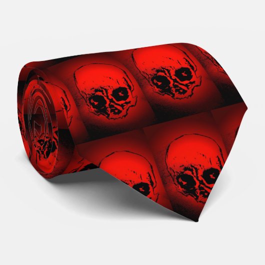 赤スカル ネクタイ (ロール)