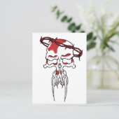 赤スカル ポストカード (スタンド正面)