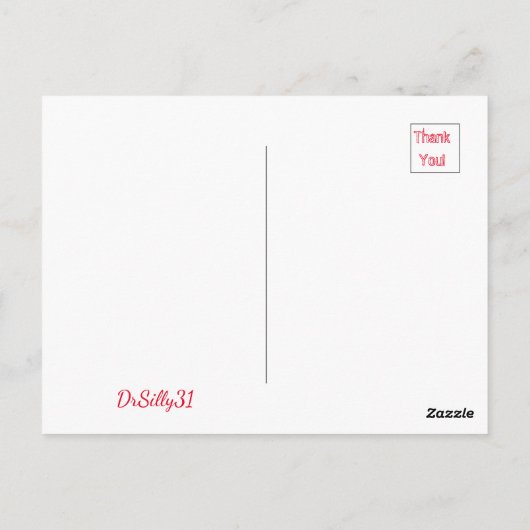 赤スカル ポストカード (裏面)