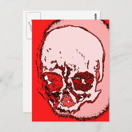 赤スカル ポストカード (正面/裏面)