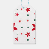 赤スカンジナビアのトナカイのメリークリスマス ギフトタグ (裏面)