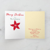 赤スカンジナビアのトナカイフローラクリスマス シーズンカード (内部)