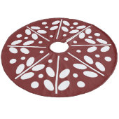 赤スカンジナビアフォークアートクリスマスツリースカート フリース ツリースカート (アングル)