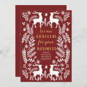 赤スカンジナビア北欧の冬トナカイ事業 シーズンカード (正面/裏面)