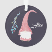 赤スカンジナビア格言クリスマスオーナメント オーナメント (裏面)