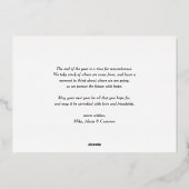 赤スカンジナビア2枚の写真クリスマス 箔シーズンカード (裏面)