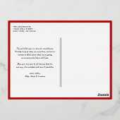 赤スカンジナビア2枚の写真クリスマス 箔シーズンポストカード (裏面)