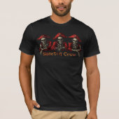 赤スケルトンのクルー Tシャツ (正面)