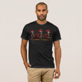 赤スケルトンのクルー Tシャツ (正面フル)