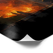 赤スコットランドのドラゴンウォームズロンドン ポスター (コーナー)