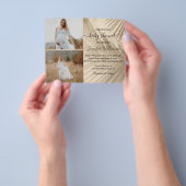 赤スタイリッシュちゃんシャワーの招待状2枚 チラシ (手)