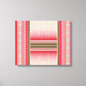 赤スタイリッシュとピンクの敷物で飾られはっきりしたた キャンバスプリント (正面)